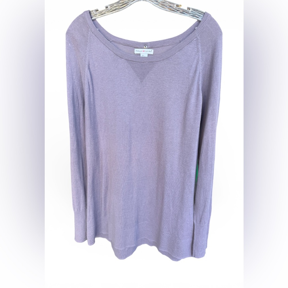 Wearing Your Heart On Your Lightweight Lavender Purple Crew Neck Sweater XL